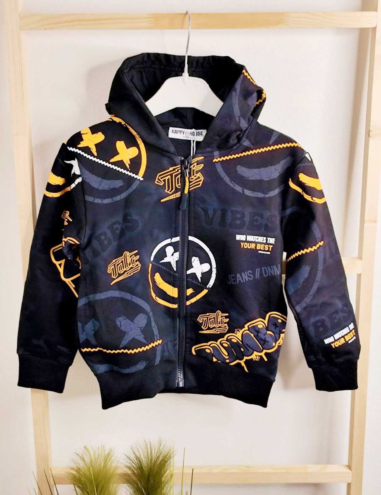 Bluza z kapturem na zamek dla chłopca