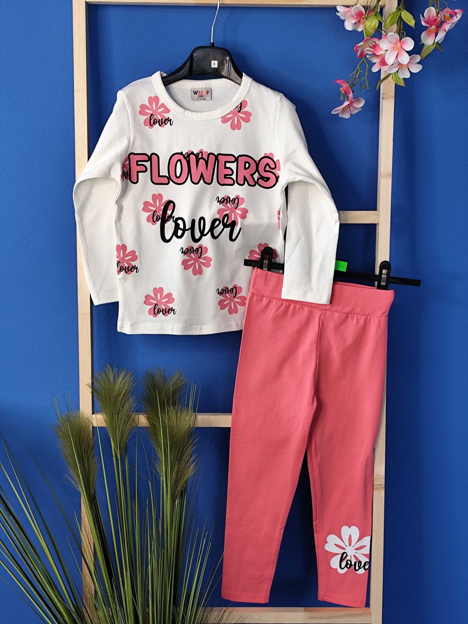 Komplet bawełniany ,bluzka i leginsy