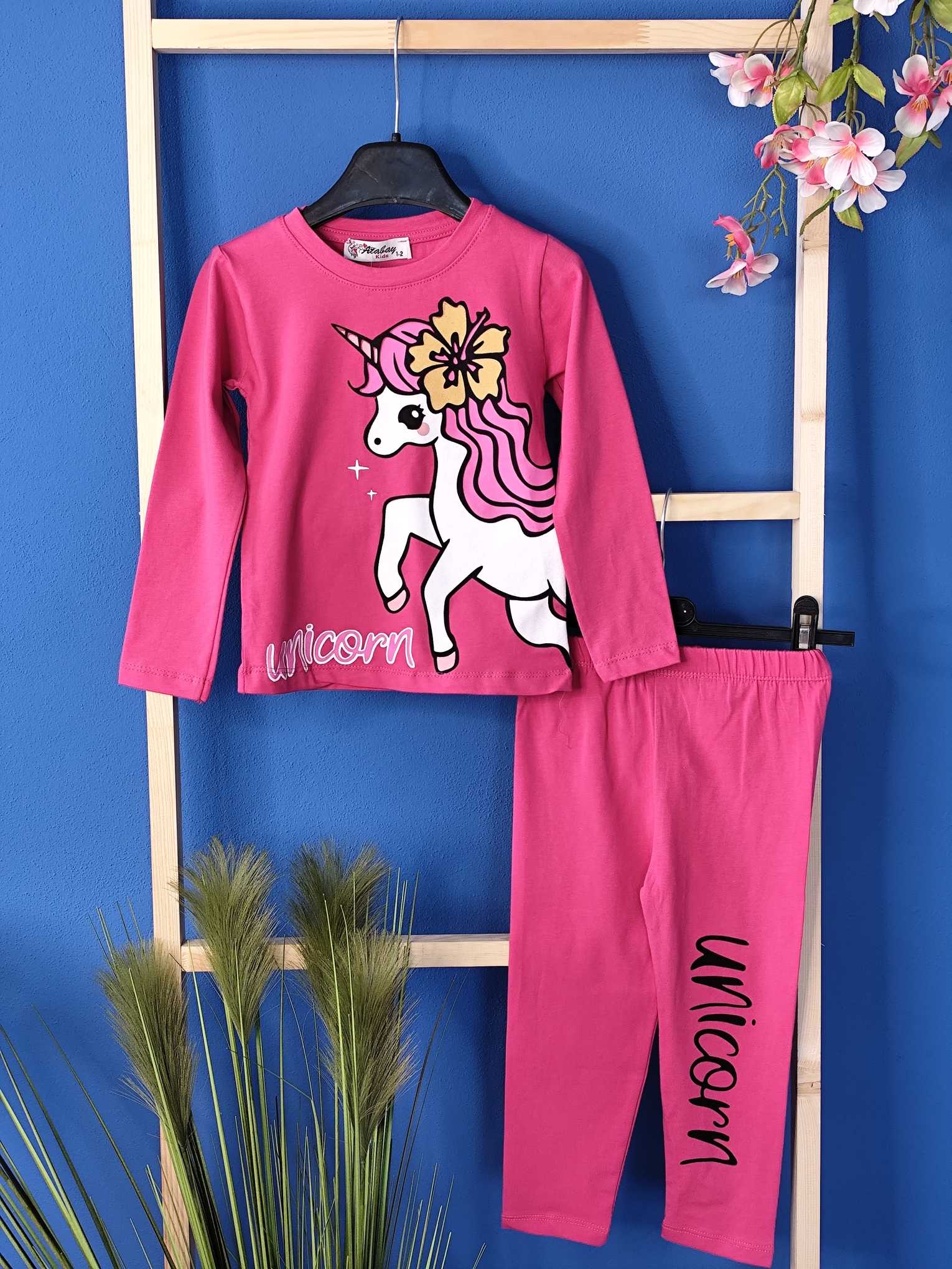 Komplet dla dziewczynki bawełna z elastanem.